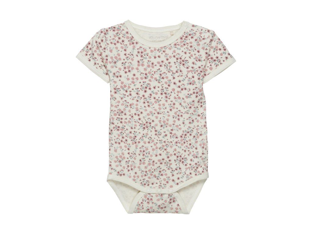 Bambusové detské body Minymo Rose Tan s krátkym rukávom